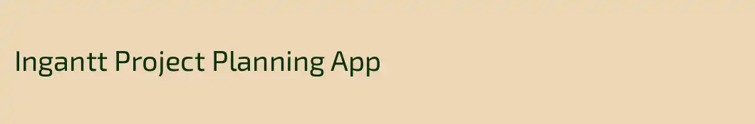 Ingantt Project Planning App
